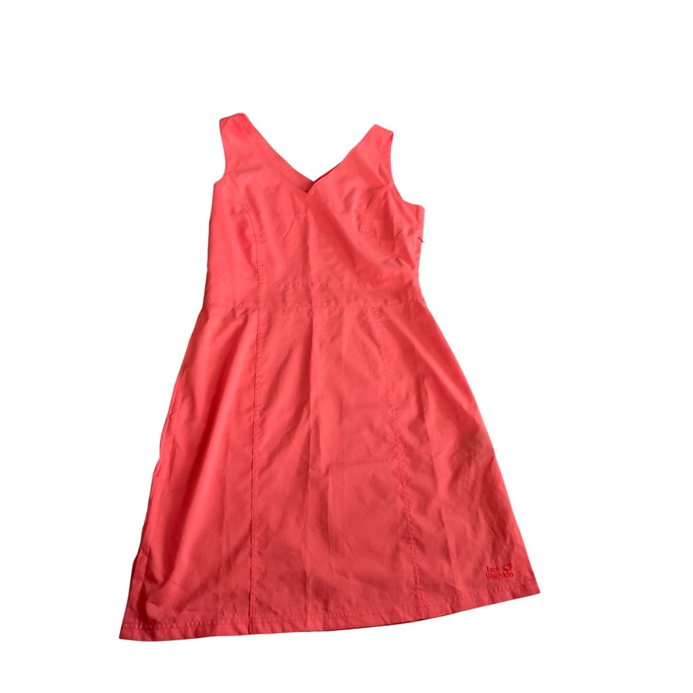 Jack Wolfskin Wahia Dress Hot Coral Womens Medium Hiking Travel Quick Dry NEW